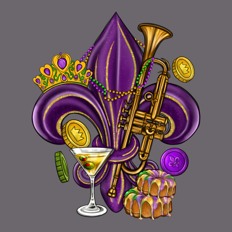 Fleur De Lis Mardi Gras Premium Sweatshirt by HowdyJamesFarm | Teevron