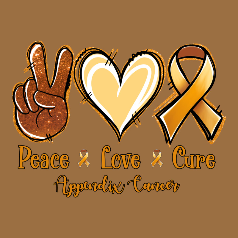 Peace Love Cure Appendix Cancer Vintage Tee by NancyCooperArtShop | Teevron