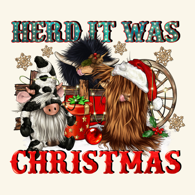 Herd It Was Christmas Premium Hoodie by CowGirlArtShop | Teevron