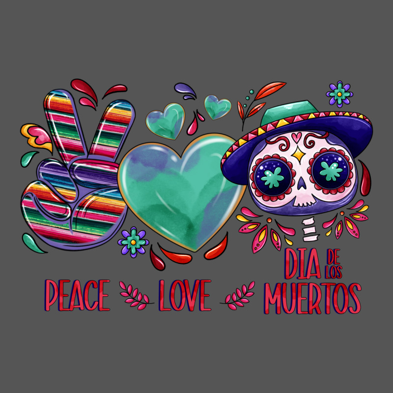 Peace Love Dia De Los Muertos Zipper Hoodie by NancyCooperArtShop | Teevron