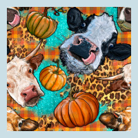 Autumn Cows Seamless Pattern Ladies Tee | Teevron