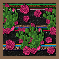 Mexican Rose And Cactus Seamless Pattern Premium Tee | Teevron