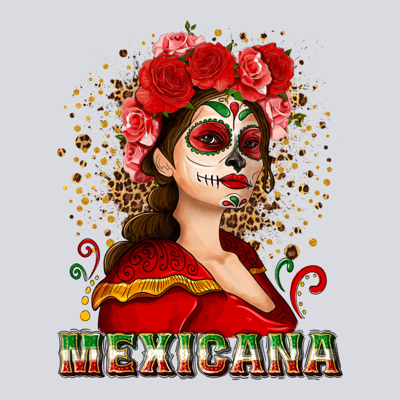 Sugar Skull Girl With Mexicana Zipper Hoodie by NancyCooperArtShop | Teevron