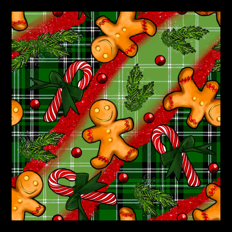Christmas Gingerbread Man And Candy Cane Seamless Pattern Heavy Core Tee by BundleAndBundleShop | Teevron