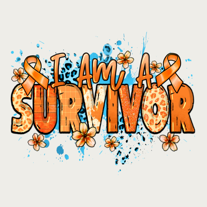 I Am A Survivor Orange Ribbon Kidney Cancer Zipper Hoodie by NancyCooperArtShop | Teevron