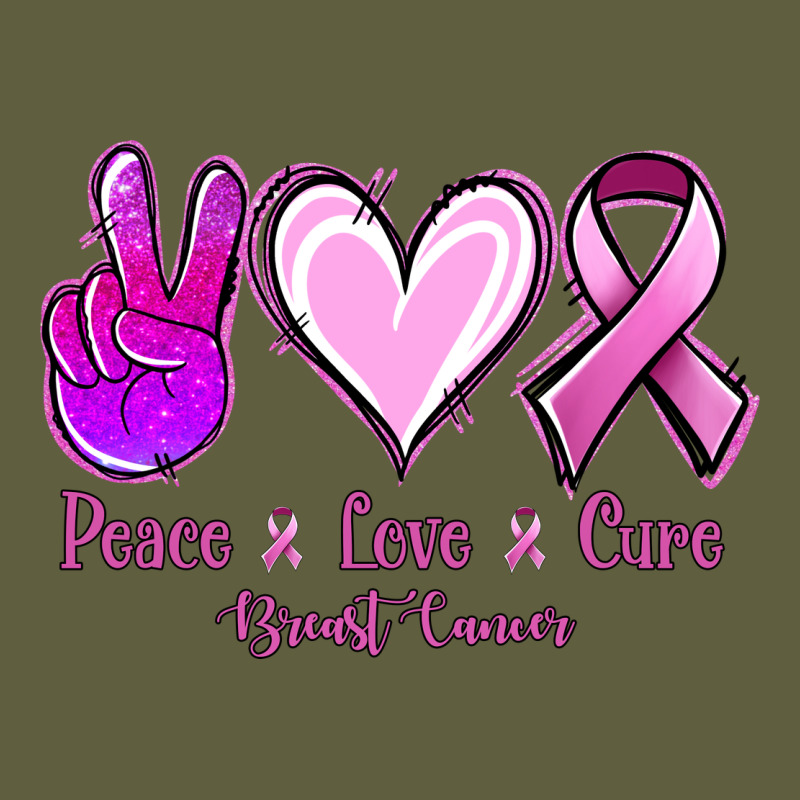 Peace Love Cure Breast Cancer Vintage Tee by NancyCooperArtShop | Teevron