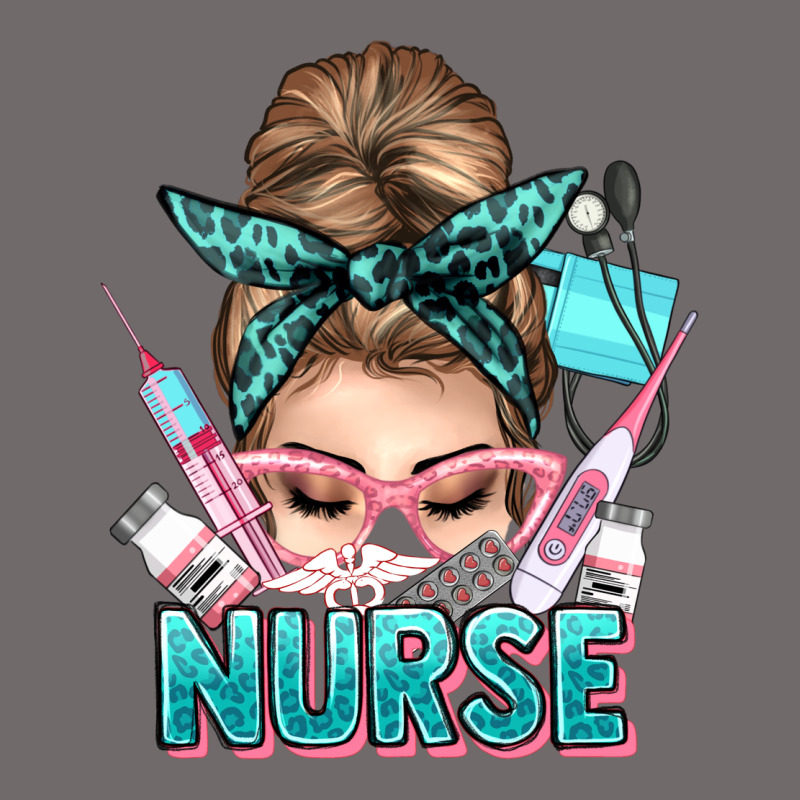 Nurse Life Messy Bun Urban Heavy Tee by NancyCooperArtShop | Teevron