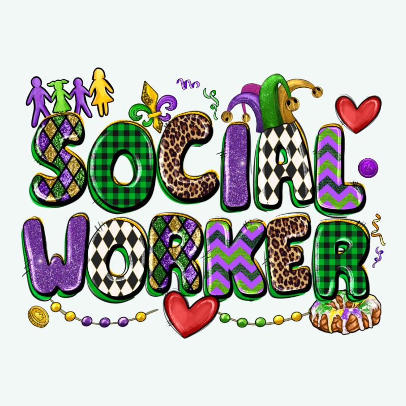 Social Worker Mardi Gras Cowgirl Premium Hoodie by CowGirlArtShop | Teevron