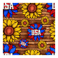Usa Sunflower Seamless Pattern Premium Tee | Teevron