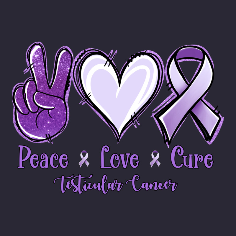 Peace Love Cure Testicular Cancer Vintage Tee by NancyCooperArtShop | Teevron