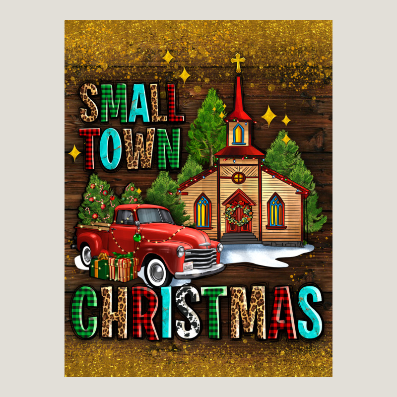 Small Town Christmas Church Heavy Core Tee by AdoDesignShop | Teevron