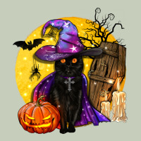 Black Witch Cat Coffin And Moon Ladies Tee | Teevron