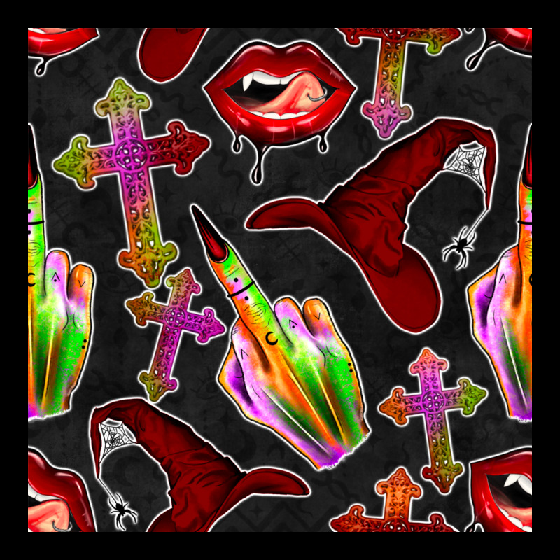 Halloween Bad Witch Seamless Pattern Urban Hoodie by BundleAndBundleShop | Teevron