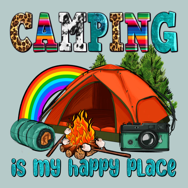Camping Is My Happy  Place Heavy Core Tee by AdoDesignShop | Teevron