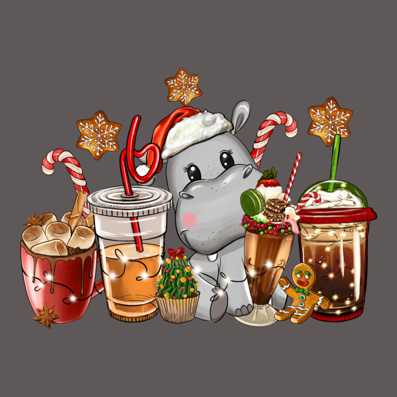 Hippopotamus Coffee Cups Christmas Premium Hoodie by CowGirlArtShop | Teevron
