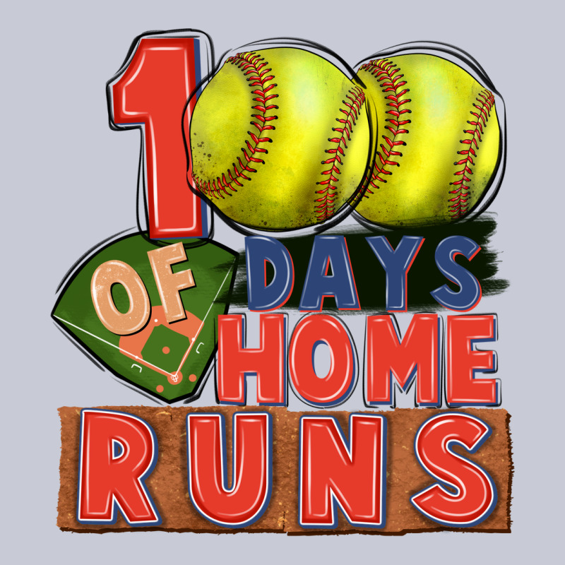 100 Days Of Home Runs Softball Heavyweight Hoodie by CowGirlArtShop | Teevron