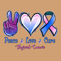 Peace Love Cure Thyroid Cancer Vintage Tee | Teevron