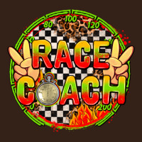 Race Coach  With Leopard And Peace Hand Heavy Core Tee | Teevron