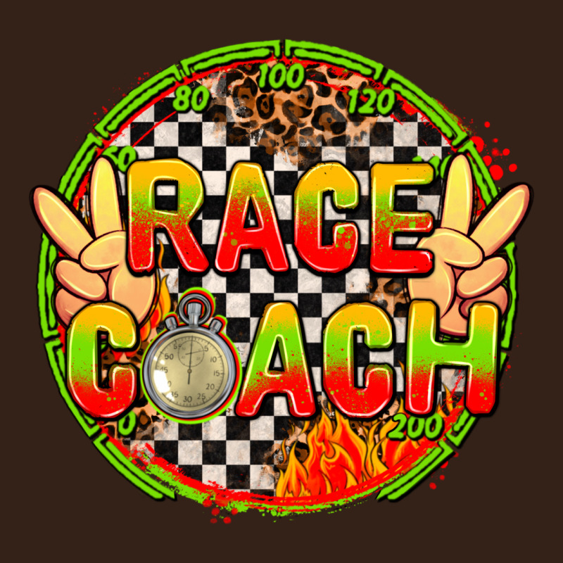 Race Coach  With Leopard And Peace Hand Heavy Core Tee by AdoDesignShop | Teevron