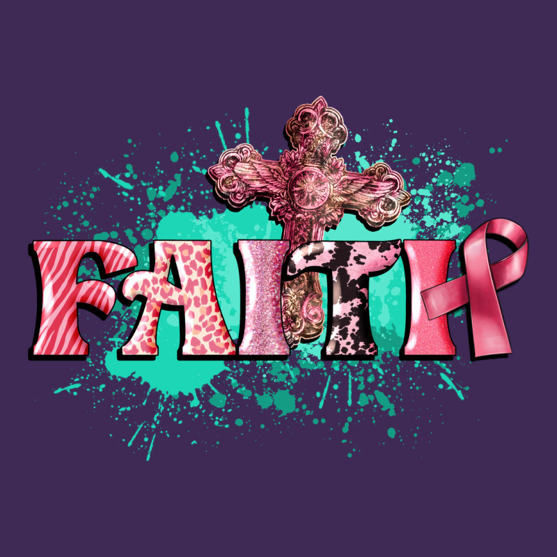 Faith Breast Cancer Premium Hoodie by CowGirlArtShop | Teevron