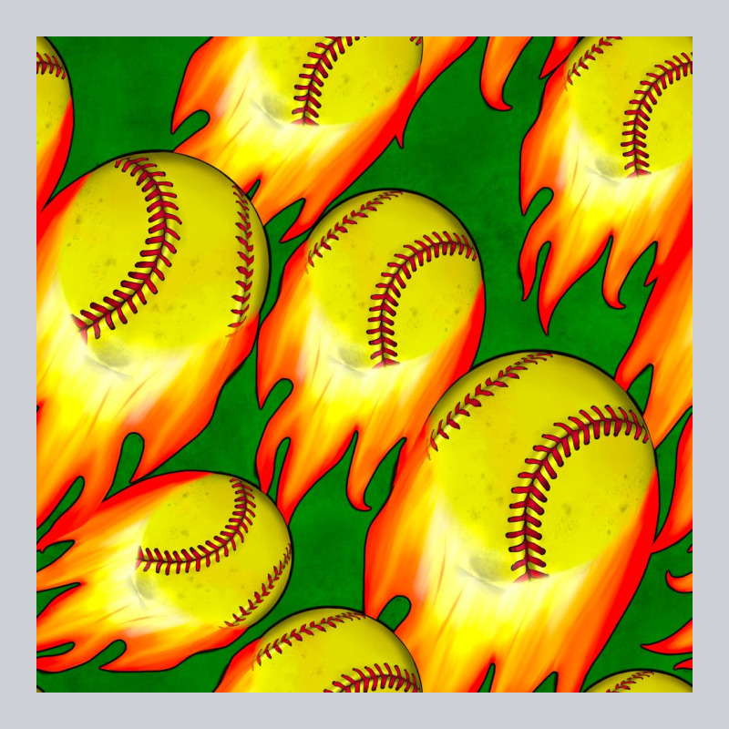 Softball Fire Ball Seamless Pattern Heavyweight Sweatshirt by BundleAndBundleShop | Teevron