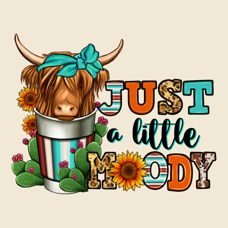 Just A Little Moody Coffee Cup Long Haired Cow Ladies Tee by Jasminsmagicworld | Teevron
