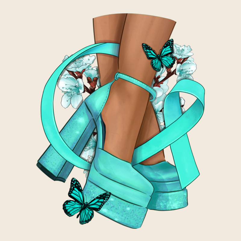 Ovarian Cancer Diva Teal Ribbon Zipper Hoodie by NancyCooperArtShop | Teevron