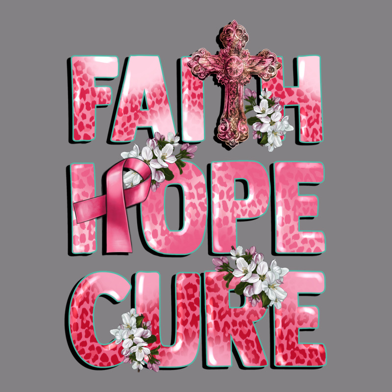 Faith Hope Cure Breast Cancer Heavyweight Hoodie by CowGirlArtShop | Teevron