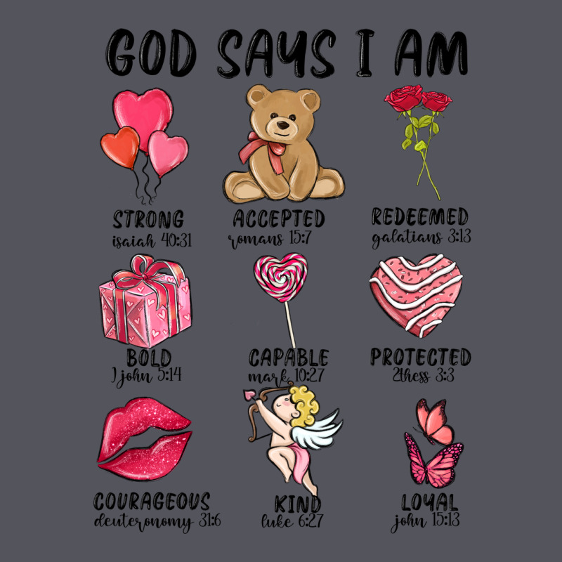 God Says I Am Valentine's Day Vintage Hoodie by MaliasSmallBusiness | Teevron