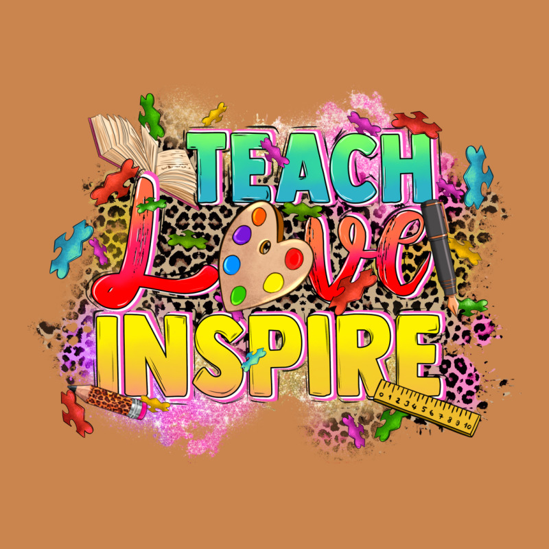 Teach Love Inspire Heavyweight Hoodie by CowGirlArtShop | Teevron