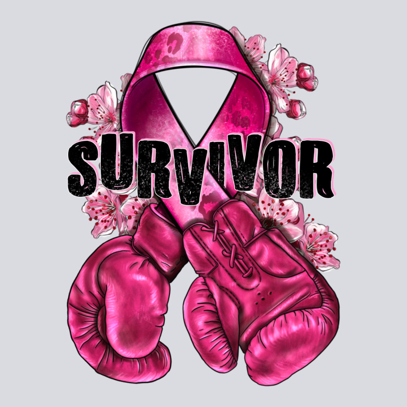Survivor Breast Cancer With Boxing Gloves Zipper Hoodie by NancyCooperArtShop | Teevron