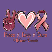 Peace Love Cure Uterine Cancer Vintage Tee | Teevron