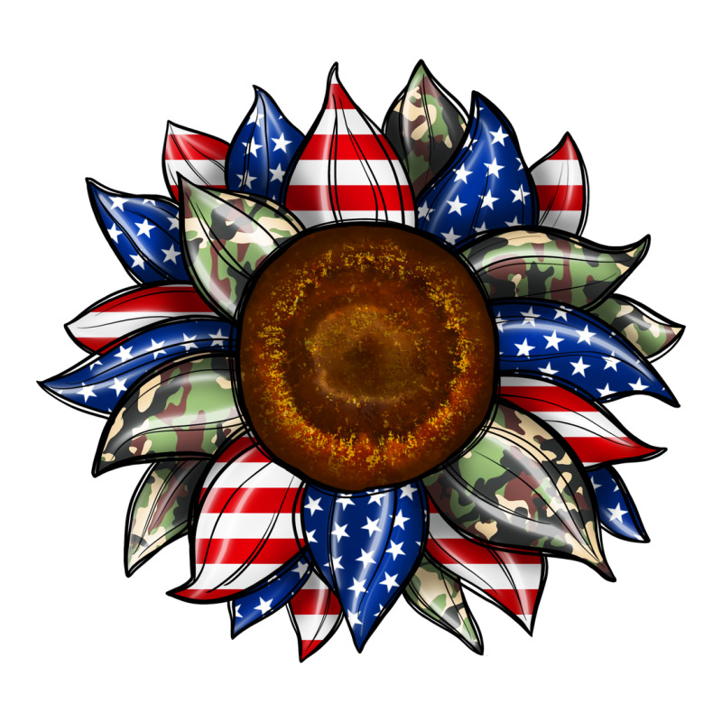 Sunflower American Flag Premium Tee by JahusDesignShop | Teevron