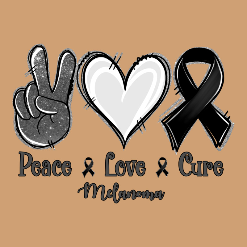 Peace Love Cure Melanoma Cancer Vintage Tee by NancyCooperArtShop | Teevron