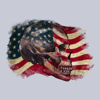 Skull With American Flag 4th Of July Heavyweight Hoodie | Teevron