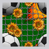 Soccer Balls And Sunflowers With Goal Nets Seamless Pattern Heavyweight Sweatshirt | Teevron