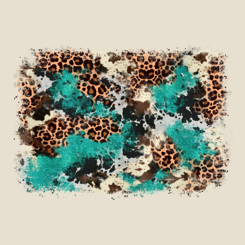 Cowhide Turquoise Glitter Urban Hoodie by FaDigitalArtStudio | Teevron