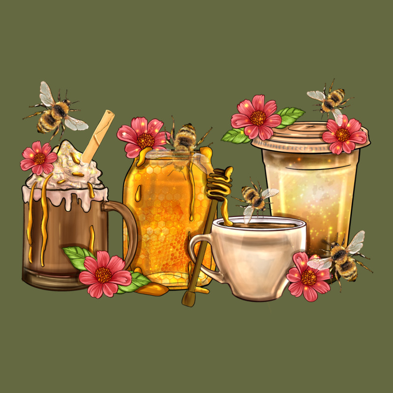 Honey And Bee With Flower Coffee Cup Long Sleeve Tee by BundleAndBundleShop | Teevron