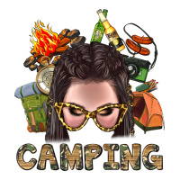 Camping Braid Hair Woman With Fire Bbs Long Sleeve Tee | Teevron