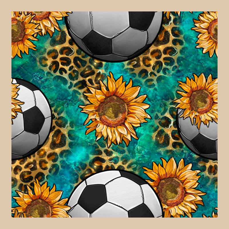 Soccer Balls And Sunflowers With Leopard And Gemstone Seamless Pattern Heavyweight Sweatshirt by BundleAndBundleShop | Teevron