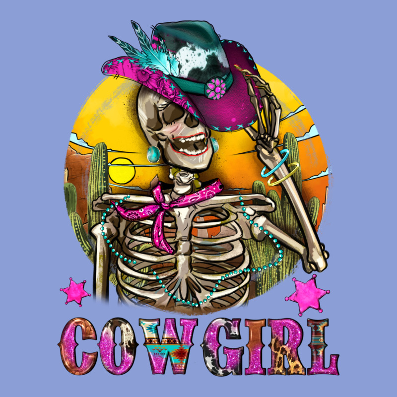 Cowgirl Skeleton With Landscape Long Sleeve Tee by BundleAndBundleShop | Teevron