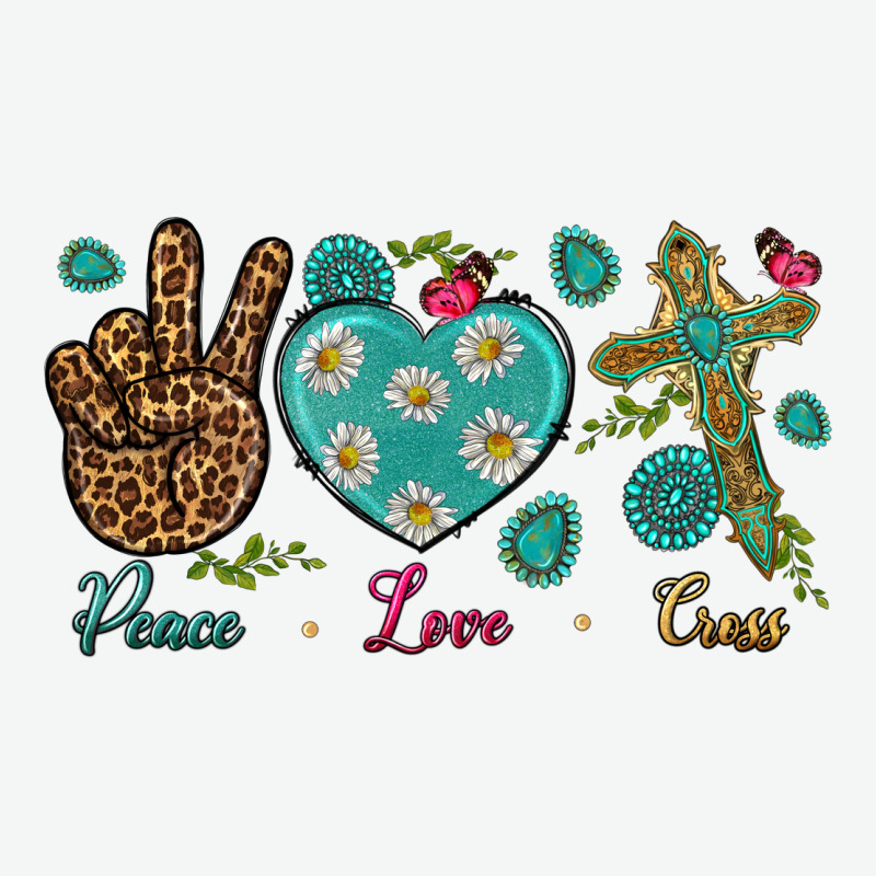 Peace Love Cross Urban Heavy Tee by NancyCooperArtShop | Teevron