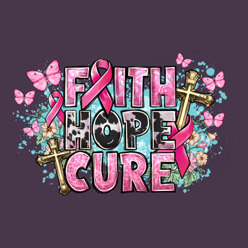Faith Hope Cure Cancer Awareness Heavyweight Hoodie by HowdyJamesFarm | Teevron