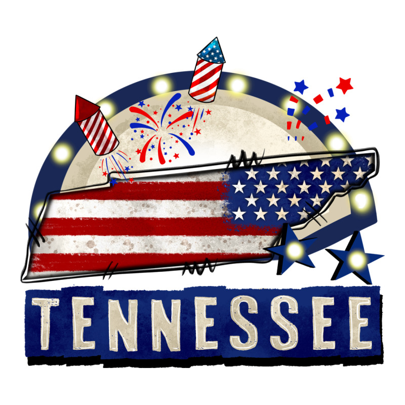 Tennessee 4th Of July Heavyweight Hoodie by CowGirlArtShop | Teevron