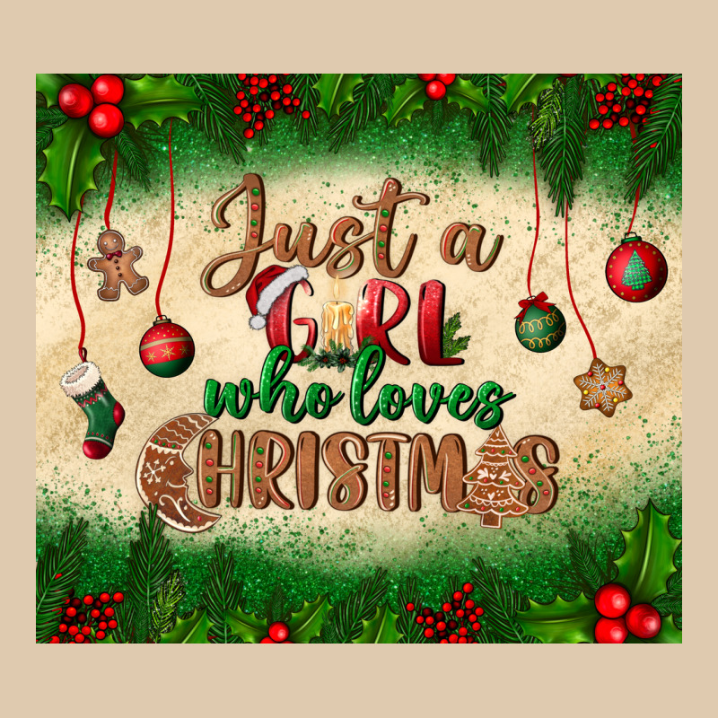 Just A Girl Who Loves Christmas Tumbler Heavyweight Sweatshirt by BundleAndBundleShop | Teevron