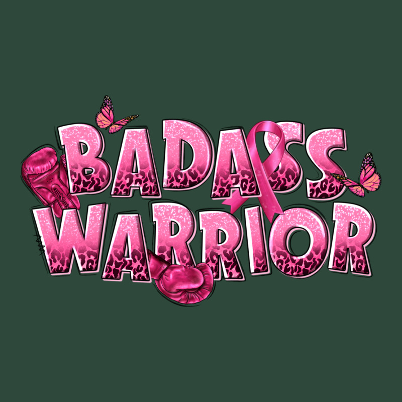 Badass Warrior Breast Cancer Zipper Hoodie by NancyCooperArtShop | Teevron