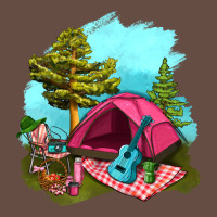 Glamping Camp And Pink Tent Long Sleeve Tee | Teevron