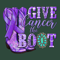 Give Cancer The Boot Purple Ribbon Zipper Hoodie | Teevron