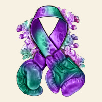 Purple And Green Anal Cancer With Boxing Gloves Na Vintage Tee | Teevron
