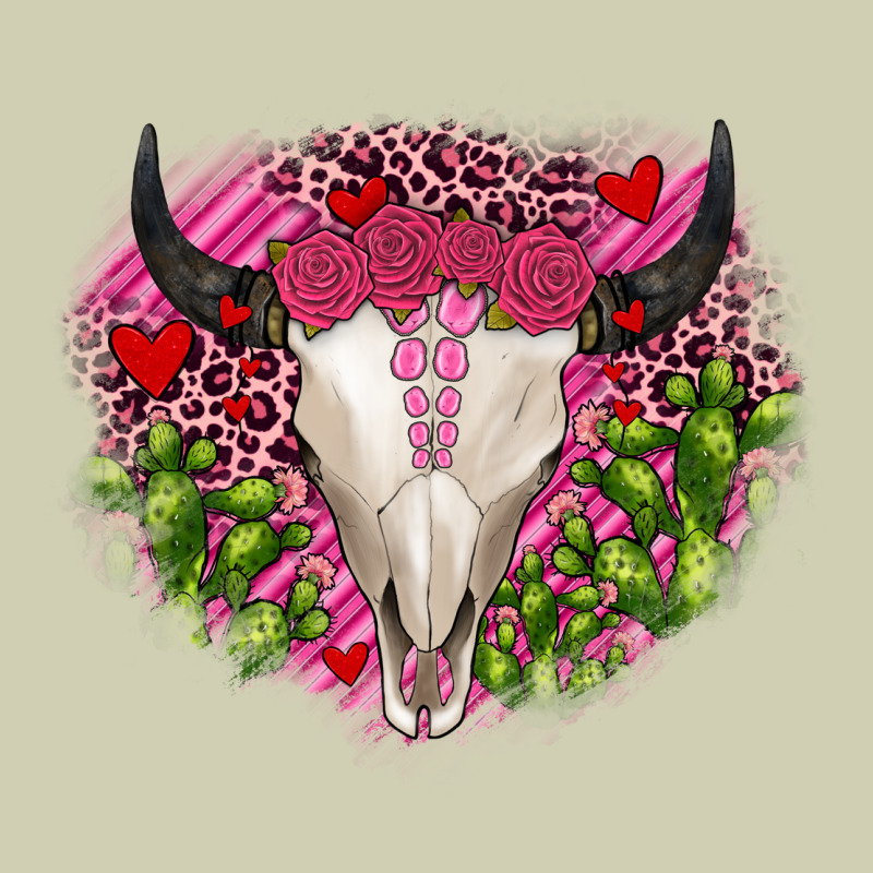 Bull Skull Cactus Valentines Heavy Core Tee by JahusDesignShop | Teevron